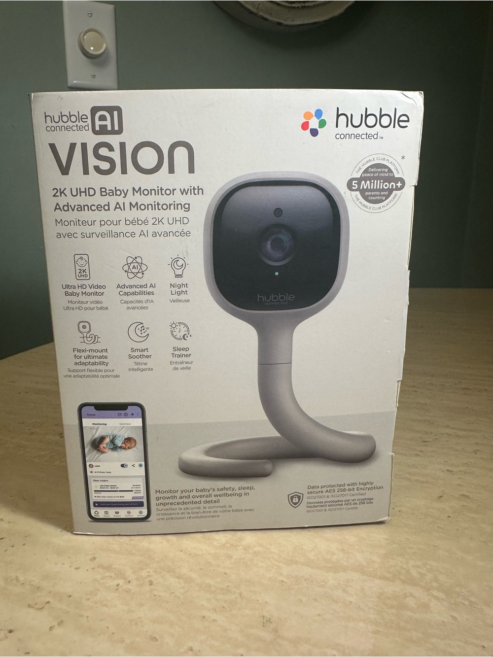 Hubble Connected Ai Vision 2k Uhd Baby Monitor With Advanced Ai Monitoring